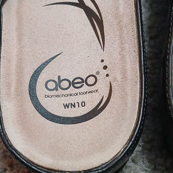 Abeo black slip on sandals Sz 10 - Picture 6 of 7
